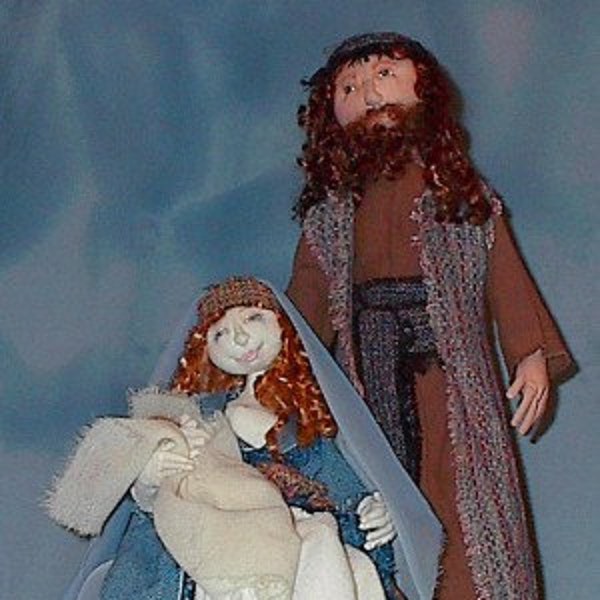 The Holy Family - Cloth Doll Sewing Patterns for Mary, Joseph and Baby Jesus - PDF Downloads