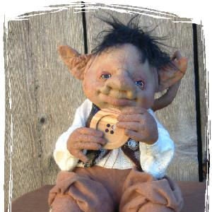 SH948E - Pickett, A Tree Troll,  Cloth Doll Making Sewing Pattern - PDF Instant Download by Shelley Hawkey of Abra Creations