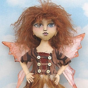 SE441 - Halley, 16" Fairy Girl Fabric Doll Pattern,  Sewing Cloth Doll Pattern - PDF Download by Susan Barmore