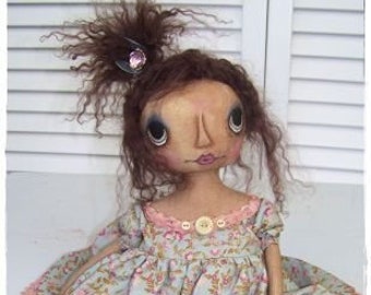 RP356E - Sweet Emily, PDF Download Cloth Doll Pattern by Michelle Allen of Raggedy Pants Designs