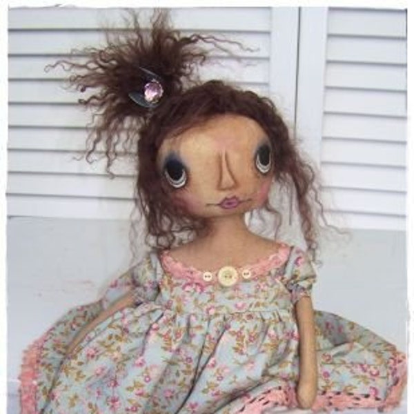 RP356E - Sweet Emily, PDF Download Cloth Doll Pattern by Michelle Allen of Raggedy Pants Designs