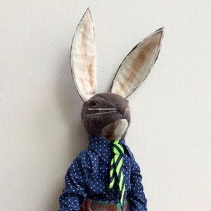 JX912E – Harrold Hare - 18&quot; PDF Cloth Animal Doll Sewing Pattern