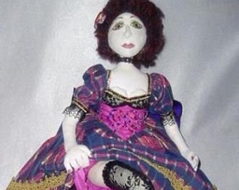 MM225E – Sabine, 17” Needle Sculpted Cloth Doll Making Pattern, PDF Download Sewing Pattern