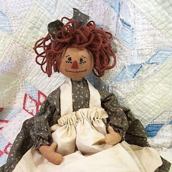 RP321E - Old Abby Ann, 24" PDF Raggedy Ann Cloth Doll Pattern by Michelle Allen of Raggedy Pants Designs