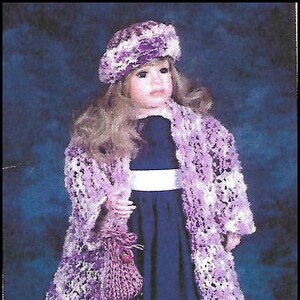 KK786E – Loom Knitting, Kinder- oder Puppenmantel - beinhaltet Hut und Geldbörse, PDF Tutorial Download