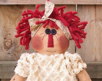 RP143E - Peggy Ann, Raggedy Ann Doll Sewing Pattern by Michelle Allen of Raggedy Pants Designs - PDF Download