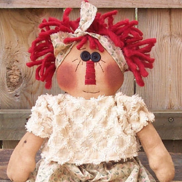 RP143E - Peggy Ann, Raggedy Ann Doll Sewing Pattern by Michelle Allen of Raggedy Pants Designs - PDF Download