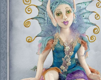 PL831E - Laureli - 13" Fairy PDF Cloth Doll Making Pattern
