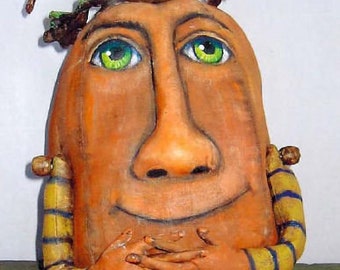 SE800 - Ivan,  7" Pumpkin Art Doll Pattern,  Sewing Cloth Doll Pattern - PDF Download by Susan Barmore