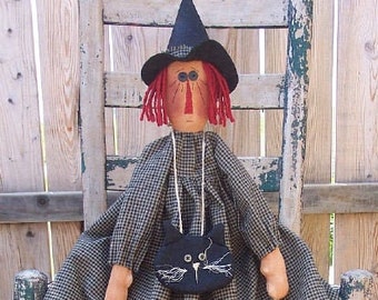 RP149E - Raggedy Witch,Raggedy Ann Style Witch Doll Sewing Pattern by Michelle Allen of Raggedy Pants Designs - PDF Download