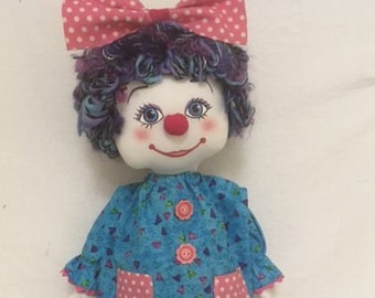 RC612E – “Flubs the Clown” 18”  Fabric Clown Doll Sewing Pattern – PDF Download Doll Making Pattern