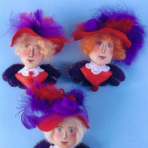 SE751 -Red Hat Angel Ornaments,  Holiday Sewing Fabric Pattern - PDF Download by Susan Barmore
