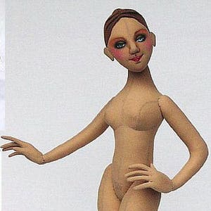 AB501E La Femme, 20 Basic Adult Female Body Cloth Doll Making Sewing Pattern image 1