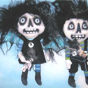 SE746 - The Kids, Doll Ornament Pattern,  Sewing Cloth Doll Pattern - PDF Download by Susan Barmore