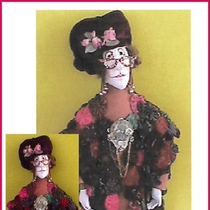 KK711EE – Mrs. Thompson  - Cloth Doll Making Sewing Pattern, PDF Download