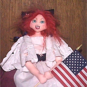 JS408E - American Annie,  15&quot; Cloth Doll Sewing Pattern by Judy Skeel - PDF Digital Download