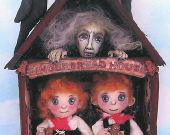 SE788 - Lebkuchenhaus, Art Doll Schnittmuster, Nähtuch Puppe Schnittmuster - PDF Download by Susan Barmore