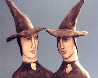SE761 - Secrets,  Witch Fabric Art Doll Pattern,  Sewing Cloth Doll Pattern - PDF Download by Susan Barmore