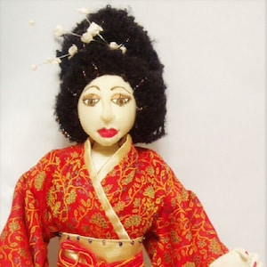 MM223E – TAMLYN, Geisha Girl, Cloth Doll Making Pattern, PDF Download Sewing Pattern
