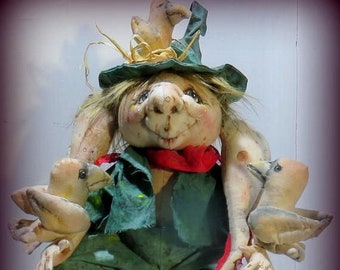 SM930E -  “Woodsy” a  Delightful Woodland Creature  - 16" Cloth Doll Making Sewing Pattern - PDF Download.