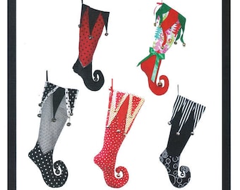 NI202E - Jester Christmas Stocking  Sewing Pattern - PDF Download by Norma Inkster