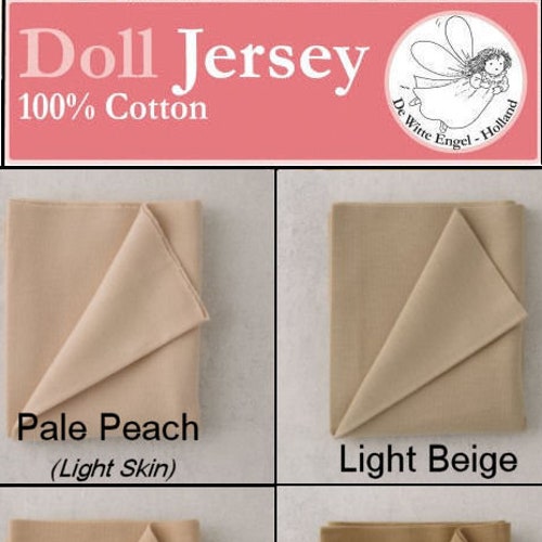 Doll Jersey by De Witte Engel 100 Cotton Knit Doll Skin Etsy