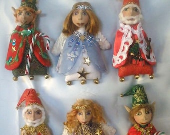 MM242E – Jingles Christmas, Cloth Doll Ornaments Making Pattern, PDF Download Sewing Pattern