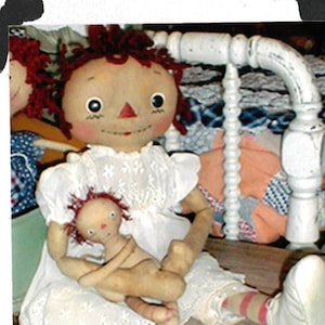 Vintage Annie, 24" Raggedy Ann Cloth Doll Making Pattern by Maureen Mills of Sweet Meadows Farm Design PDF Instant Download Sewing Pattern