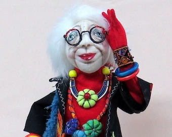 Iconic Iris, Fun Cloth Stump Doll Pattern, 14 - 16 inches tall - Sew Your Own Doll, PDF Digital Download by Sharon Mitchell - Doll Making