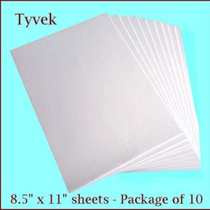 Tyvek Sheets - Letter Size