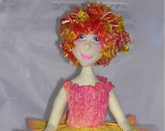 NH707E – Daffodil, a 15” Cloth Doll Making Sewing Pattern - PDF Download - Beautiful Spring Fabric Doll!