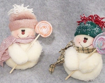 RP125E - Lollipop Louie, Plüsch Filz Schneemänner Puppe Muster von Michelle Allen von Raggedy Pants Designs - PDF Download