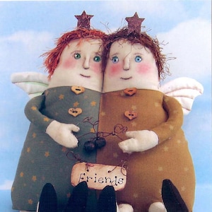SE714E -  Angel Friends, Fabric Angels Doll Art Pattern - PDF Download by Susan Barmore