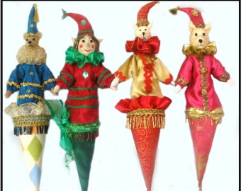 MM246E – Poppins Cone Puppets, Cloth Doll Making Pattern, PDF Download Sewing Pattern