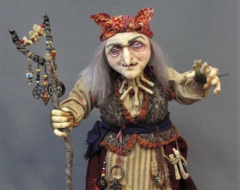 BABA YAGA - A Witch, Hag or Crone Cloth Doll Making Pattern by Arley Berryhill - PDF Instant Download E-Pattern