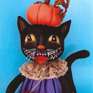Katze mit Krähe Geldbörse – 40 x 50 cm Bemalter Stoff Hängende Tür Dekoration, Stoff Puppe Schnittmuster - PDF Sofort Download by Susan Barmore