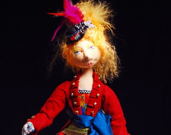 BS332E - Bettina the Ringmaster Cloth Doll Pattern -  PDF Download Sewing Pattern by Barbara Schoenoff