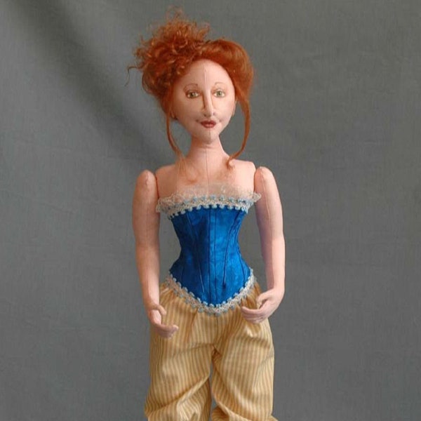 ES110E - Annabella, 16" Cloth Doll Pattern, PDF Download Sewing Pattern.