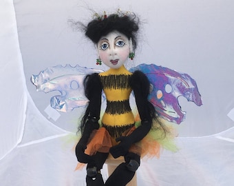 New – Queen Bee, 14” Cloth Doll Sewing Pattern by Jan Horrox – PDF Instant Download Pattern - JX919E