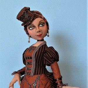 AB519E - Penny Dreadful  - Cloth Doll Making Sewing Pattern by Arley Berryhill - PDF Download E-Pattern