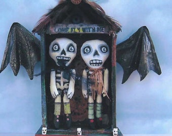 SE495 - Come Fly With Me,  Fabric Art Project Pattern,  Sewing Cloth Doll Pattern - PDF Download by Susan Barmore
