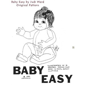 Baby Easy ~ Vintage 25" Cloth Baby Doll Making E-Pattern - Download Sewing Pattern, A Judi Ward Original Design image 2