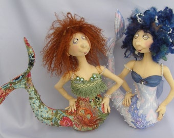 JM934E - Fennela PDF Cloth Doll Making Sewing Pattern -  Mermaid