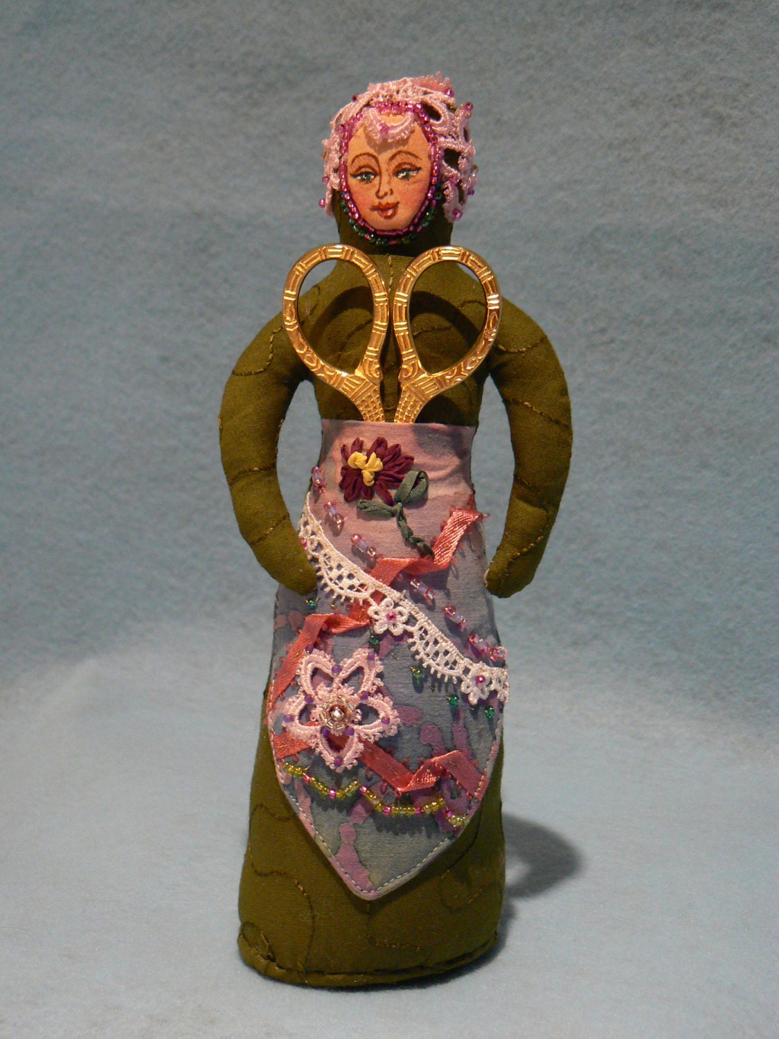 DJ06E Pincushion Sewing Pattern Lady Chatelaine PDF Plus Etsy