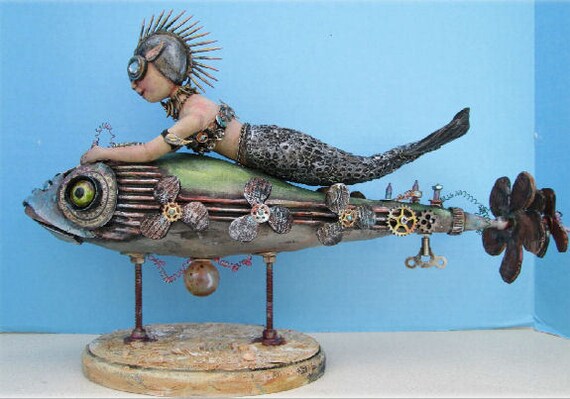- SE509 PDF Download School Guard 11\u201d Mermaid and Fish Art Doll Project by Susan Barmore Doll Making Class