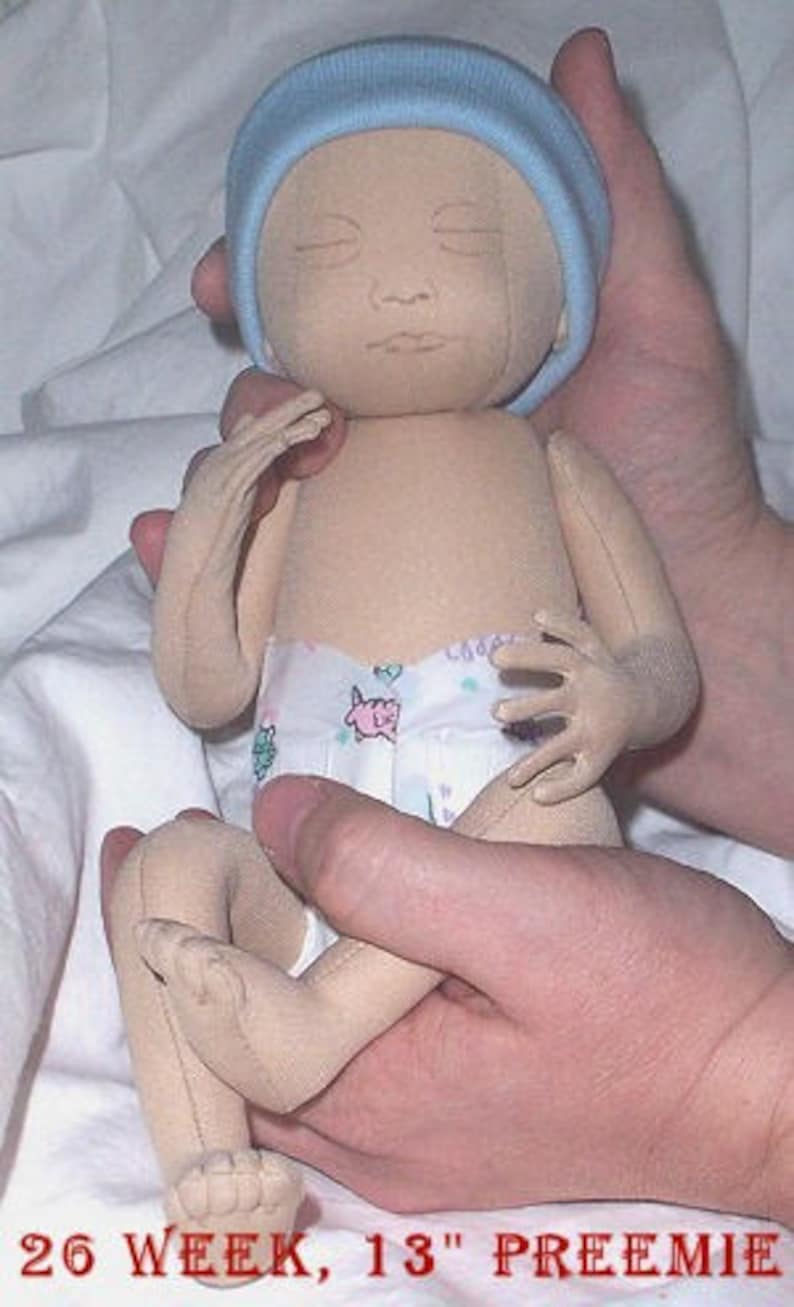 Preemie Doll Patterns Cloth Doll Making Sewing Pattern PDF Download image 1