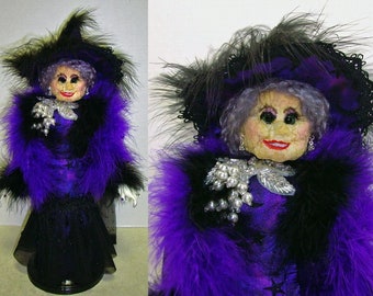 CE707E – Serena, Apple Head Witch Doll, PDF Pattern and Instructions by Caroline Erbsland