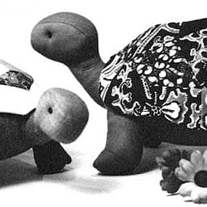 Two Turtles ~ A Classic Cloth Doll Making Pattern by Colette Wolff of Platypusnow Designs - Download Sewing Pattern