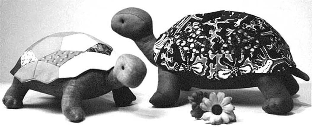 Two Turtles ~ A Classic Cloth Doll Making Pattern by Colette Wolff of Platypusnow Designs - Download Sewing Pattern