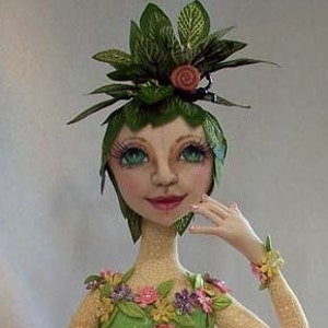 Flirty Flora - 16” Beautiful PDF Cloth Doll Pattern.  Start Sewing Today!